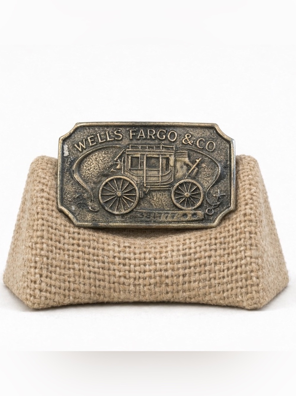 Vintage Wells Fargo & Co. Brass Belt Buckle W13